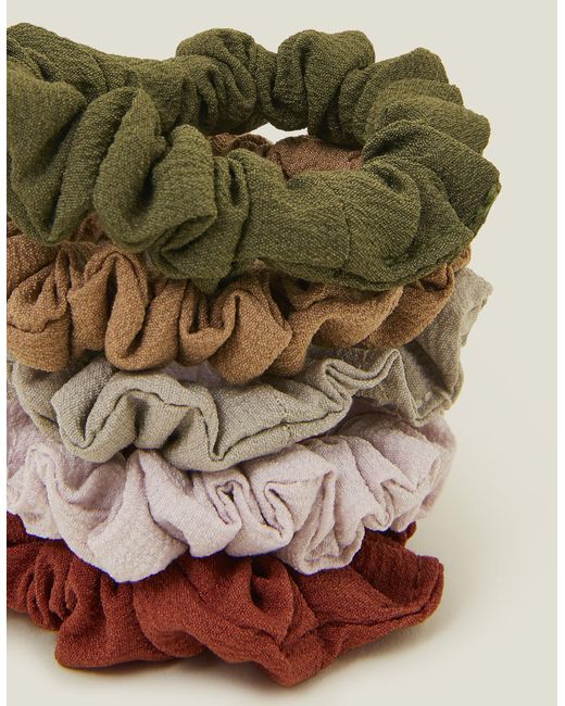 Accessorize Natural Women's Red 5-pack Skinny Scrunchies