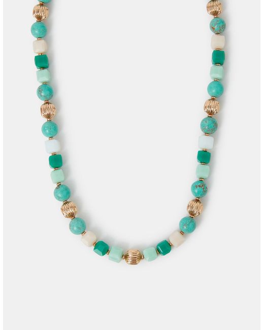 Accessorize Blue Mixed Stone Beaded Necklace