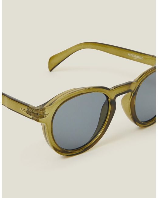 Accessorize Natural Round Preppy Sunglasses