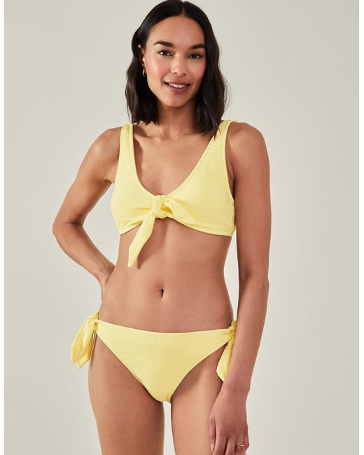 Accessorize Bunny Tie Bikini Top Yellow