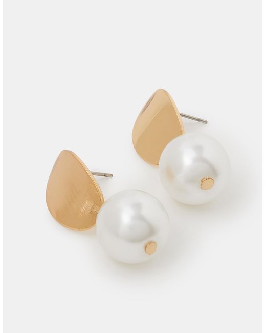 Accessorize White Pearl Drop Earrings