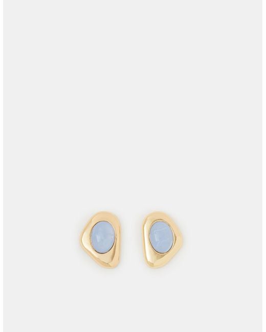 Accessorize White Organic Statement Stud Earrings