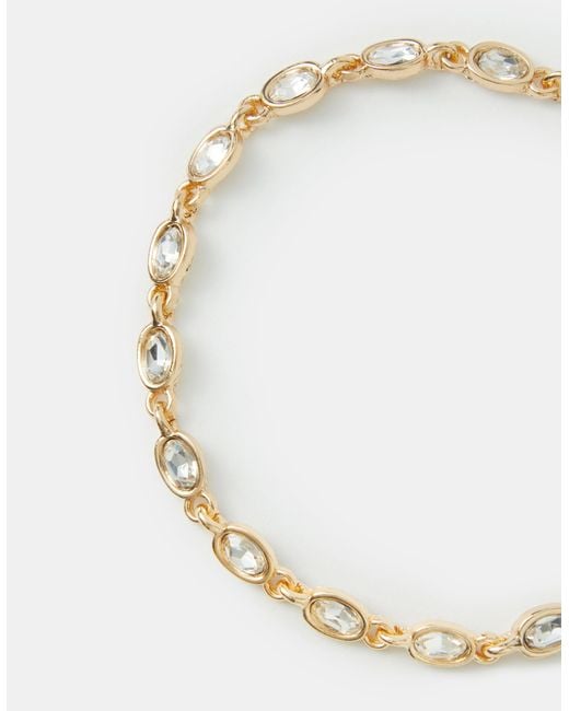Accessorize White Oval Cut Tennis Bracelet