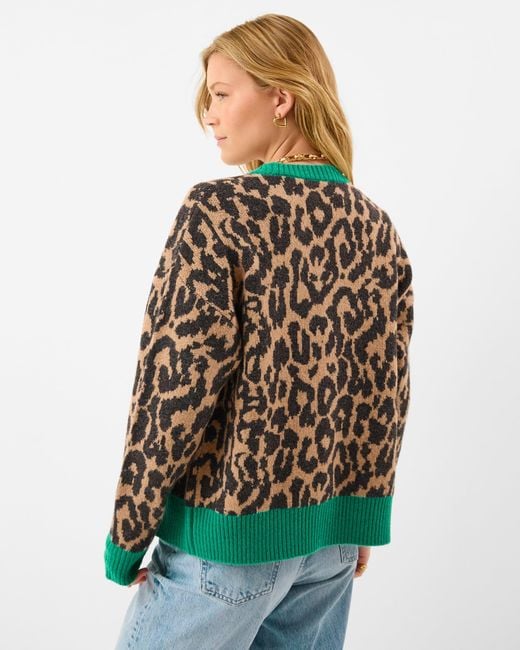 Accessorize Green Print Cardigan