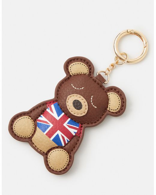 Accessorize White Union Jack Teddy Bag Charm