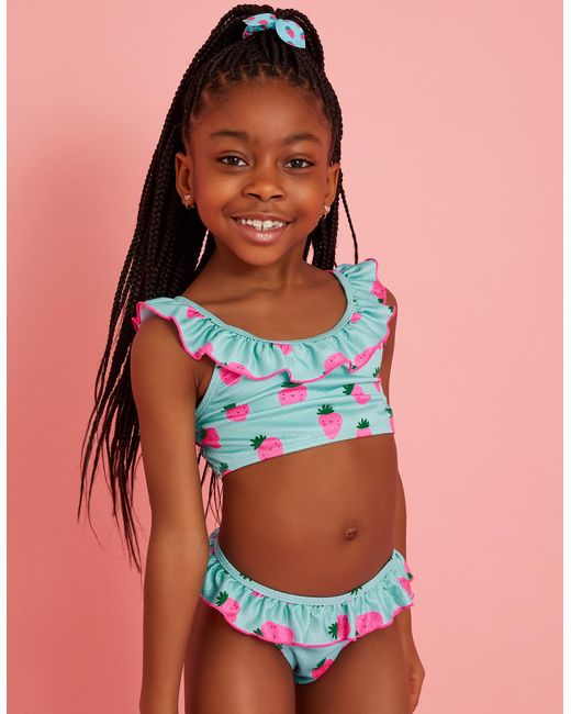 Accessorize Orange Toddler's Girls Strawberry Bikini Set