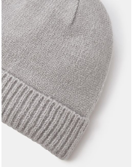 Accessorize Gray Plain Beanie Hat