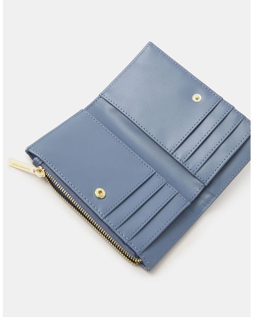 Accessorize Blue Plain Bi-Fold Purse