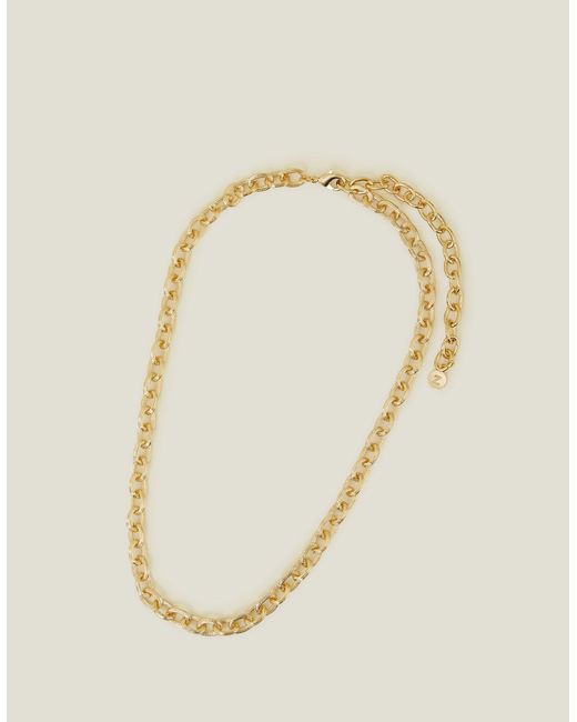 Accessorize Metallic Women's 14ct Gold-plated Chunky Curb Chain