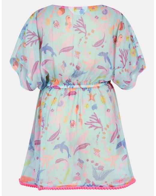 Accessorize Blue Sea Print Kaftan