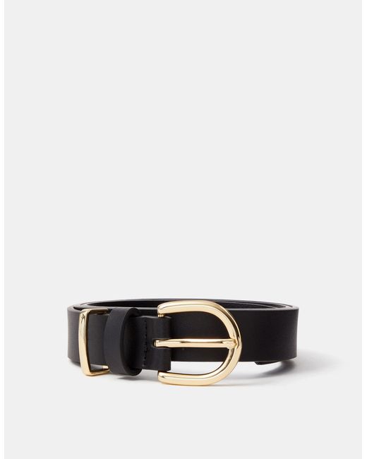 Accessorize White Buckle Leather Belt