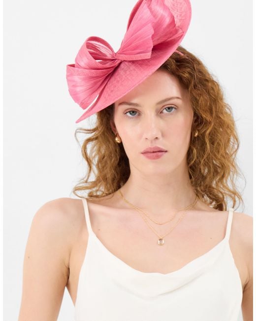Accessorize Pink Bow Teardrop Fascinator