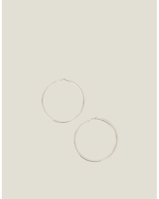 Accessorize Natural Mid-Size Simple Hoops