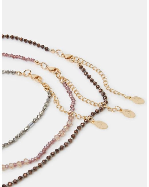 Accessorize Metallic 3-Pack Resin Pendant Necklaces