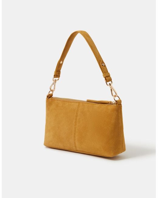 Accessorize Yellow Leather Crossbody Handbag