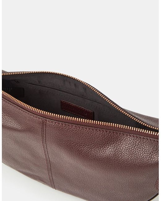 Accessorize Brown Leather Sling Crossbody Bag
