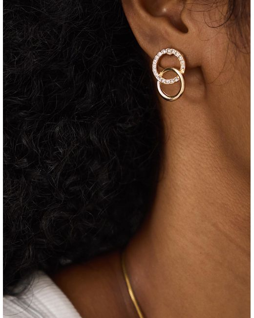 Accessorize Natural Infinity Pavé Stud Earrings