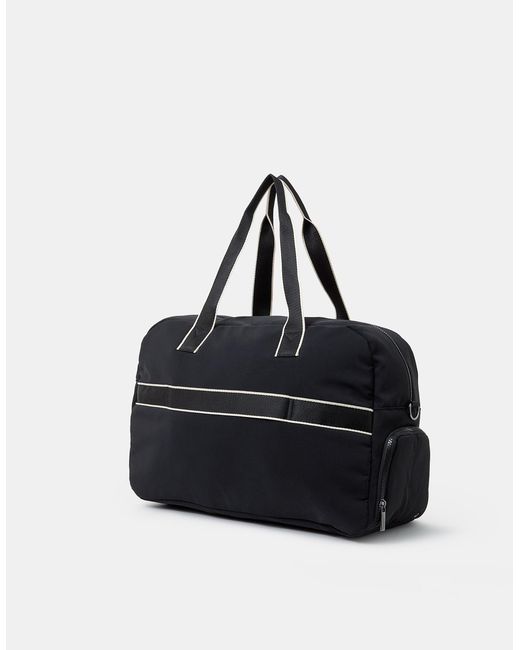 Accessorize Black Large Nylon Weekend Bag