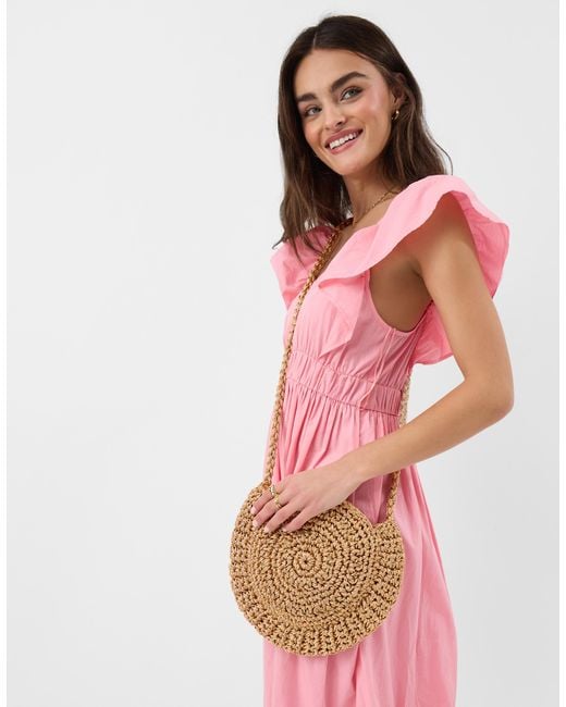 Accessorize Metallic Shell Macramé Crossbody Bag