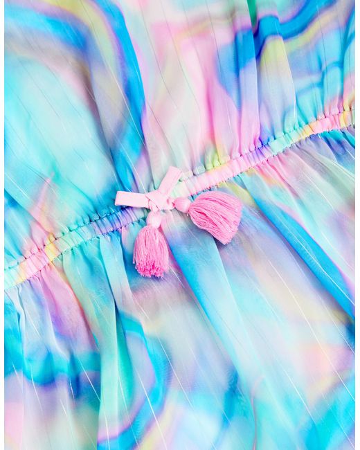 Accessorize Blue Shimmer Ombré Kaftan