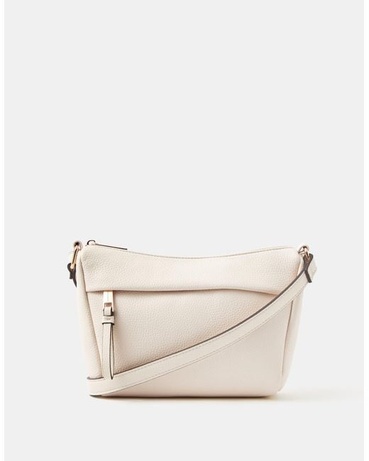 Accessorize White Zip Front Crossbody Bag