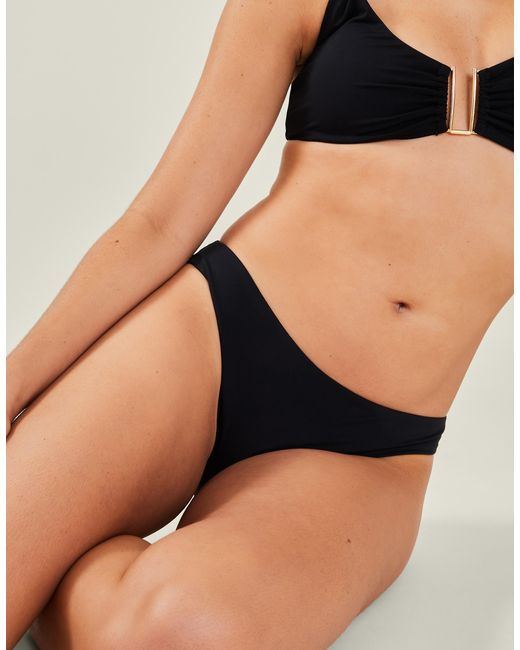 Accessorize Black Plain Bikini Bottoms
