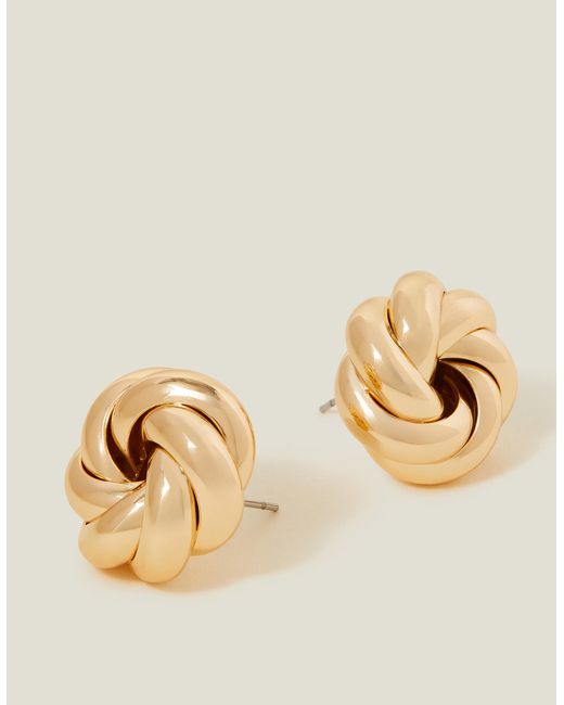 Accessorize Metallic Twist Knot Stud Earrings