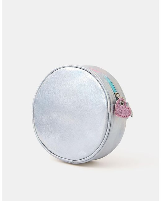 Accessorize Gray Round Unicorn Crossbody Bag