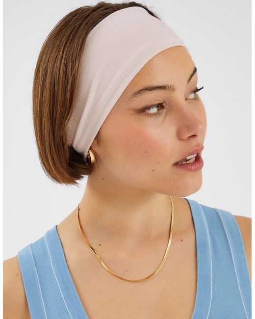 Accessorize White 2-Pack Ribbed Bando Headbands