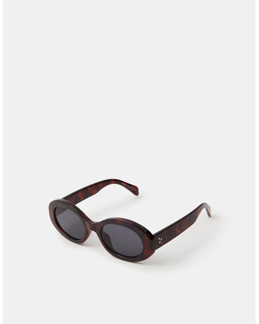 Accessorize White Chunky Tort Oval Sunglasses
