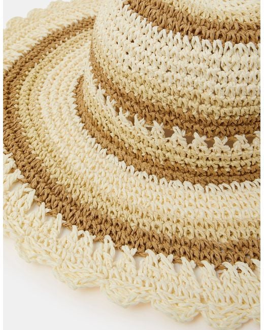 Accessorize Metallic Crochet Floppy Hat
