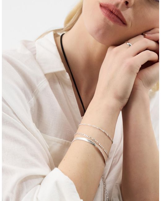 Accessorize Natural 3-Pack Delicate Chain Bracelets