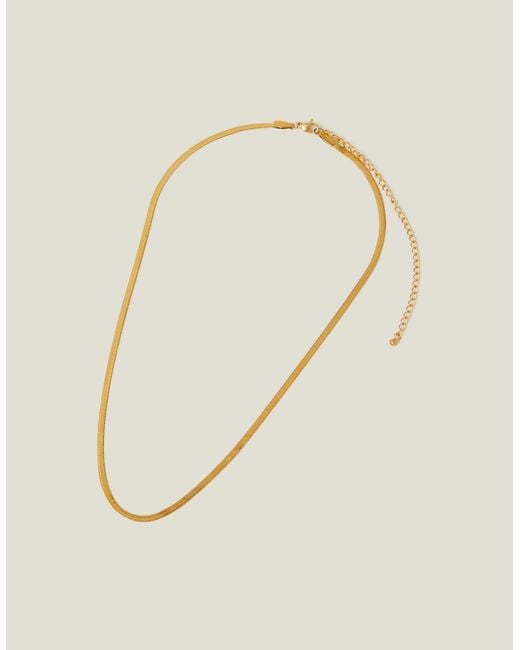 Accessorize Natural Stainless Steel Omega Chain Necklace