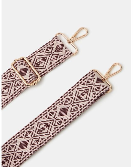 Accessorize Multicolor Woven Geometric Bag Strap