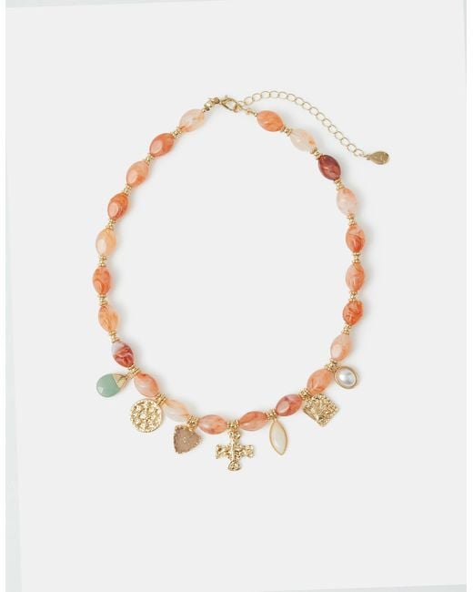 Accessorize Natural Charm Beaded Necklace