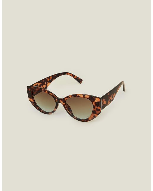 Accessorize Natural Tan Crystal Tortoiseshell Cateye Sunglasses