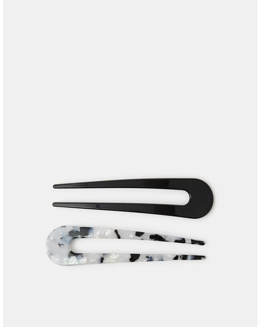 Accessorize White 2-Pack Monochrome French Hair Pins
