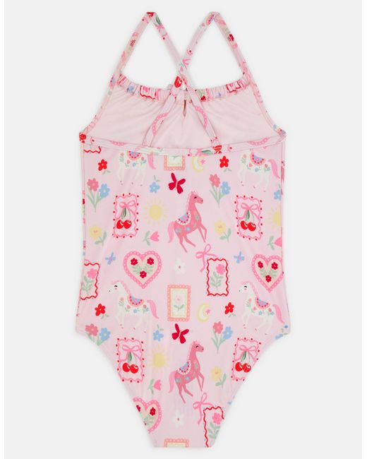 Accessorize Natural Cowboy Print Swimsuit