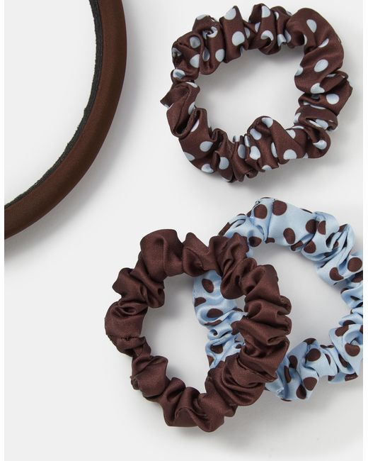 Accessorize Multicolor Scrunchie & Headband Set