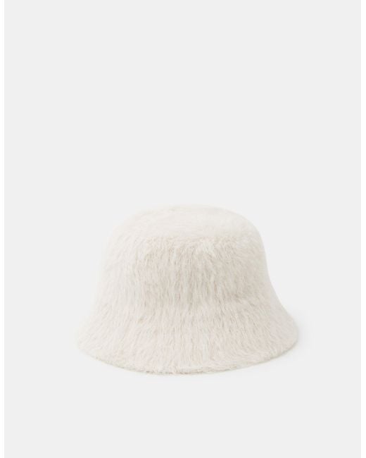 Accessorize Natural Super-Soft Nylon Fluffy Bucket Hat
