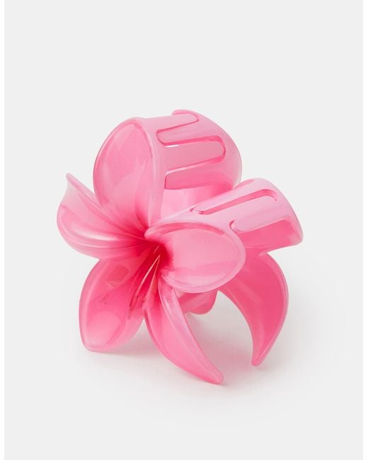 Accessorize Pink Tropical Flower Claw Clip