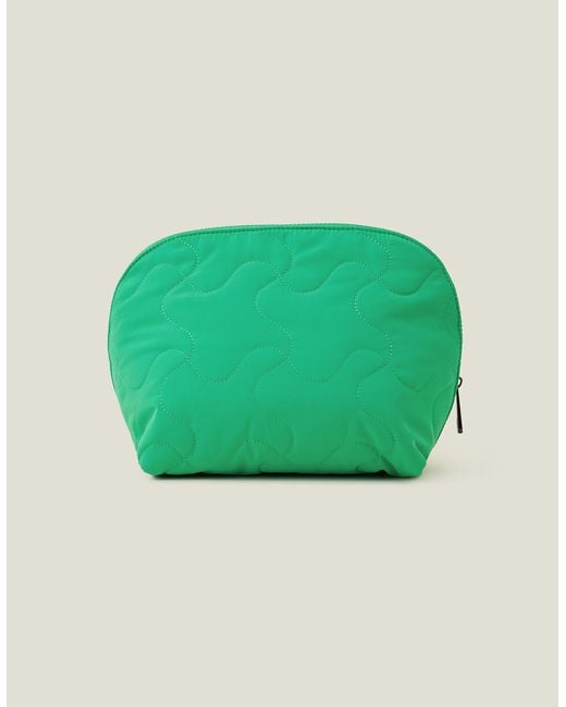 Accessorize Women's Green Quilted Wash Bag