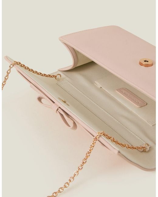Accessorize Natural Bow Clutch Bag