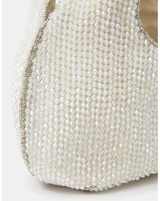 Accessorize Natural Sparkle Beaded Handheld Bag
