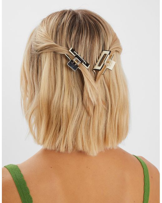 Accessorize Black 2-Pack Monochrome Claw Clips