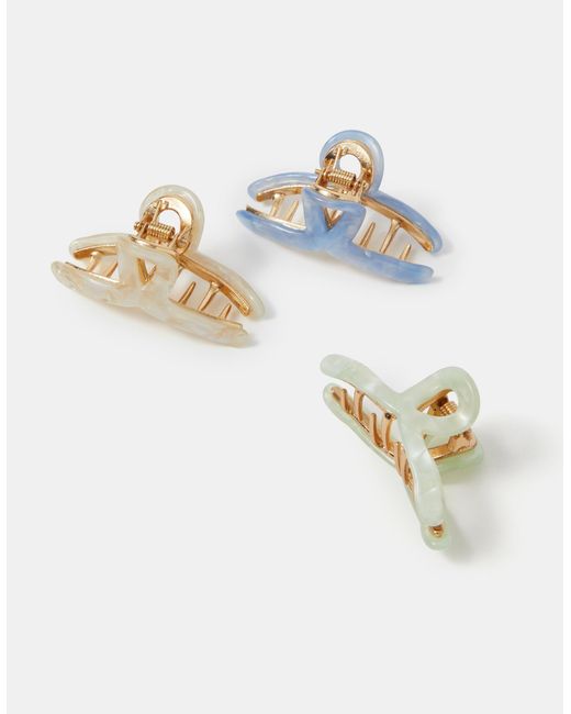 Accessorize Natural 3-Pack Mini Twist Claw Clips