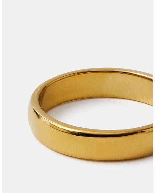 Accessorize Metallic Stainless Steel Chunky Band Ring