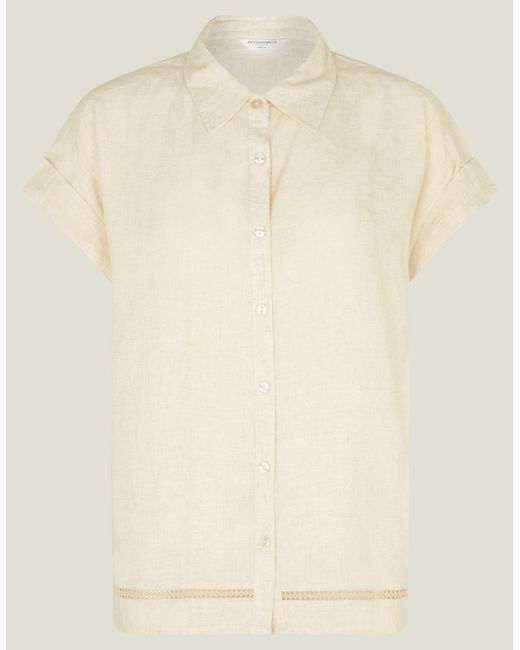 Accessorize Natural Cap Sleeve Boxy Shirt