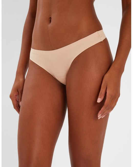 Accessorize Brown 2-Pack Seamless Thongs