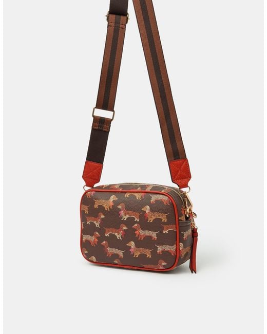 Accessorize Brown Sausage Dog Crossbody Bag